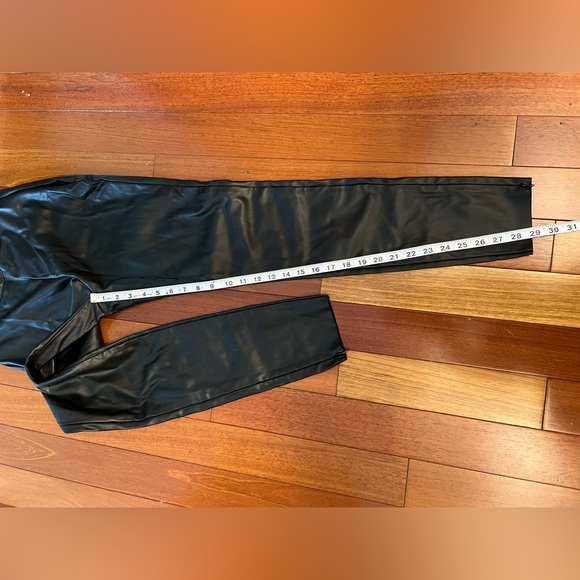 33. MESHKI Black Shayla Skinny Faux Leather Split Pant - Picture 4 of 16